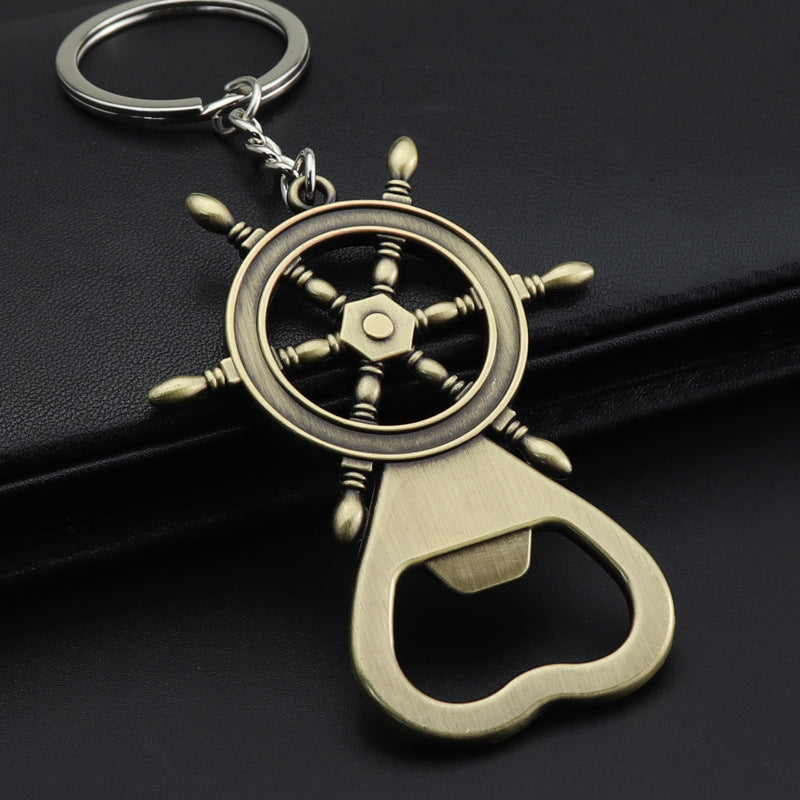 Wholesale Nautical Rudder Bottle Opener Keychain